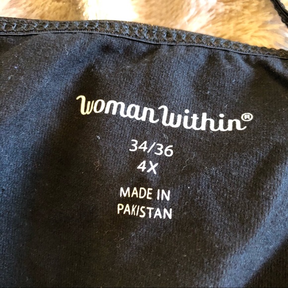Woman Within Black Cami 4X - Picture 2 of 3